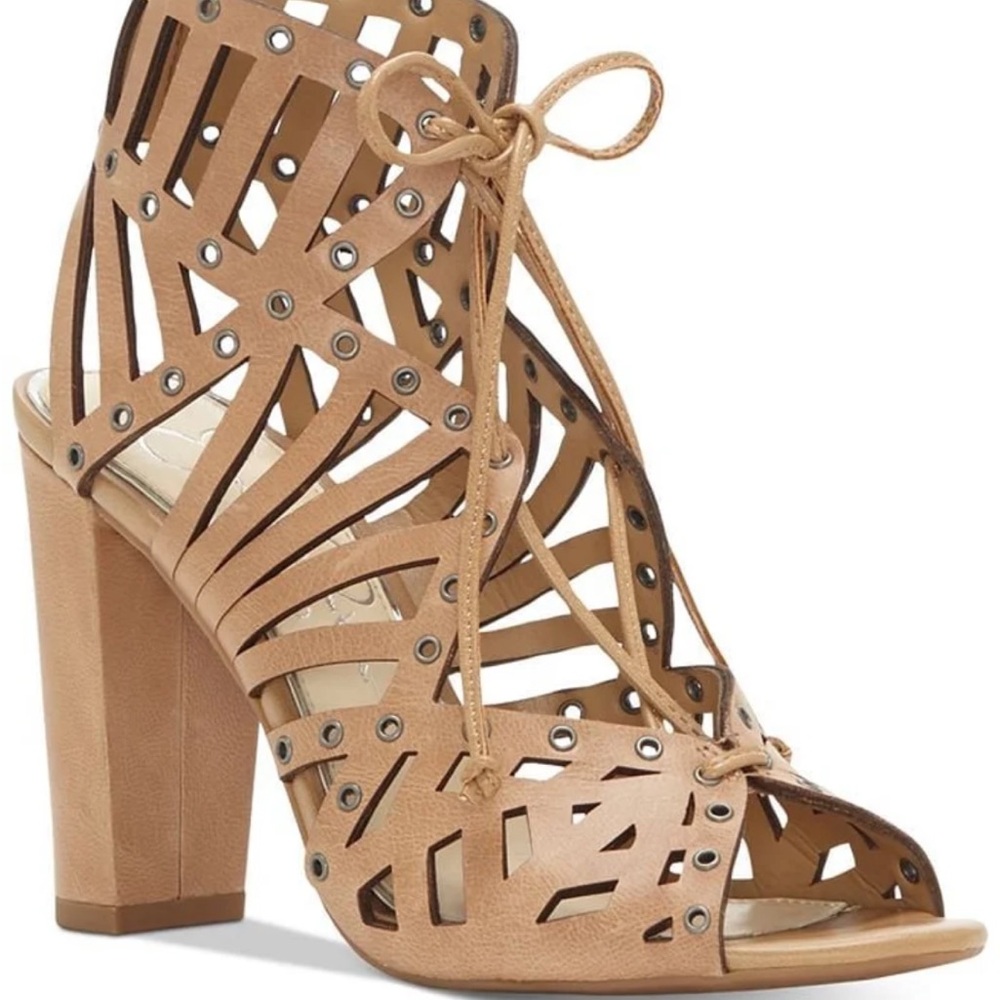 Jessica Simpson Emagine Laser Cut Heeled Sandal